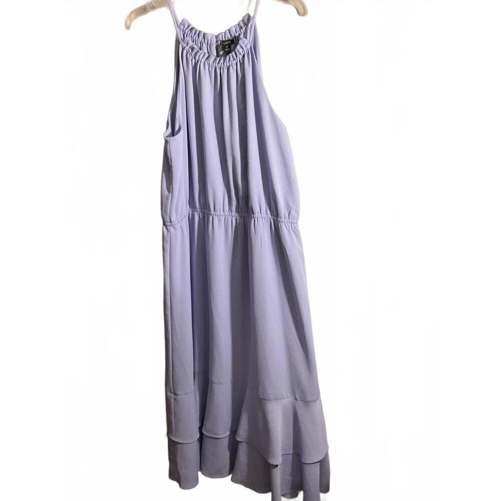 Ann Taylor Light Blue  Midi  Dress with Tiered Hem Wedding Party Shower Size 16